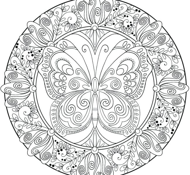 650x600 Difficult Mandala Coloring Pages X Hard Mandala Coloring Pages