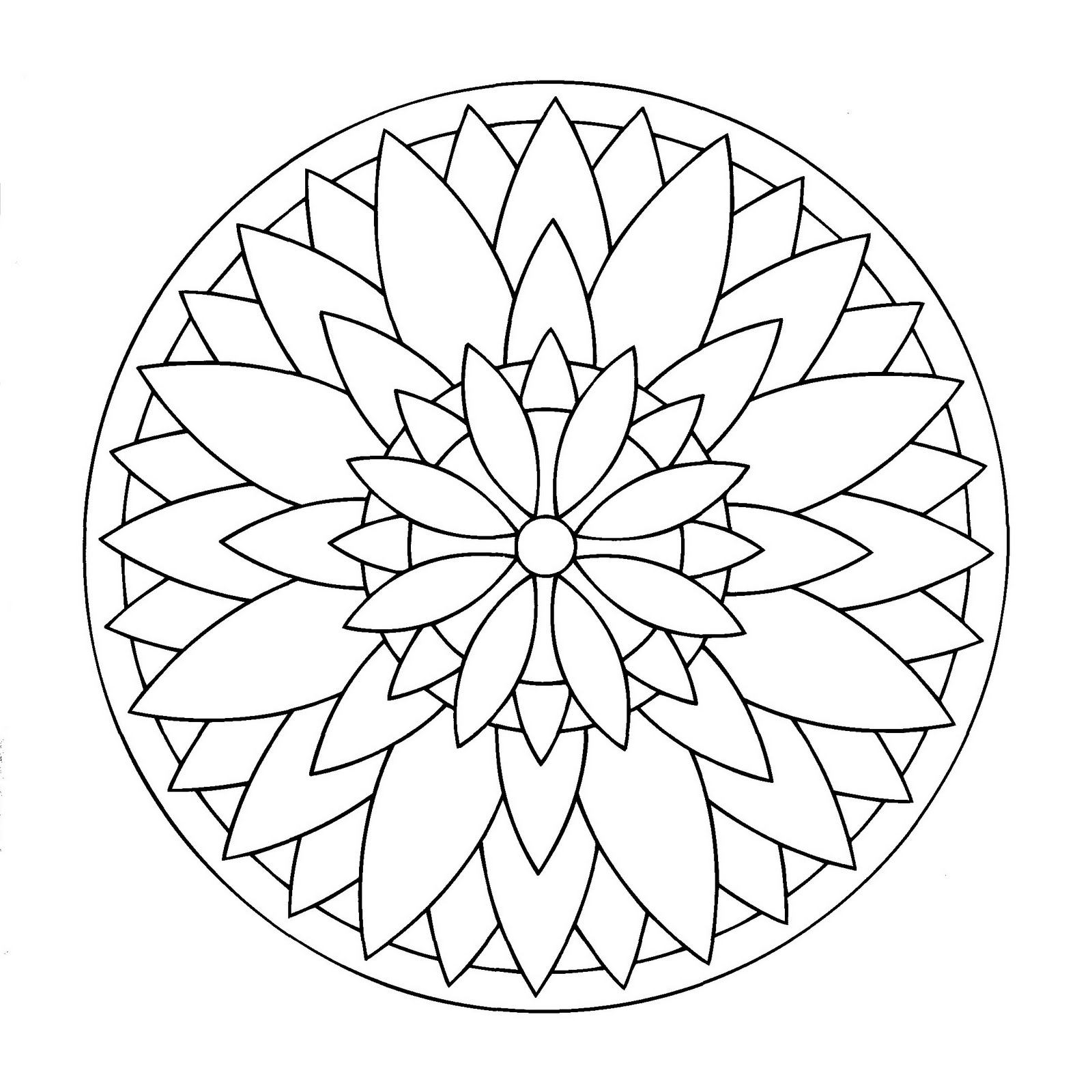 1600x1600 Easy Mandala Coloring Pages Printable Collection