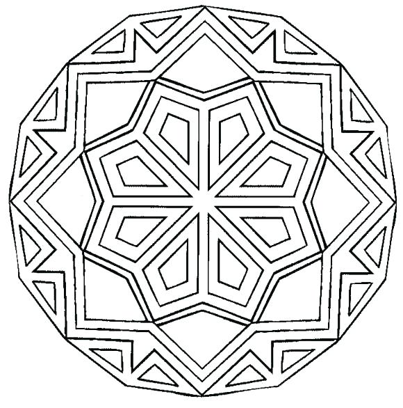 580x586 Good Coloring Pages Simple Mandalas To Print And Color Mandala