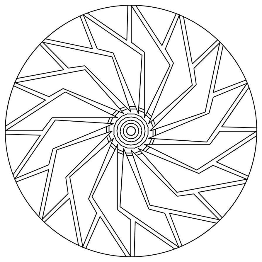 894x894 Simple Mandala Coloring Pages Free Printable 105 By Sadadoki Get
