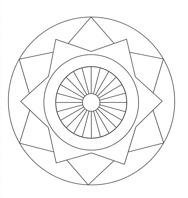 600x632 Simple Mandala Coloring Pages Simple Mandala Coloring Sheets
