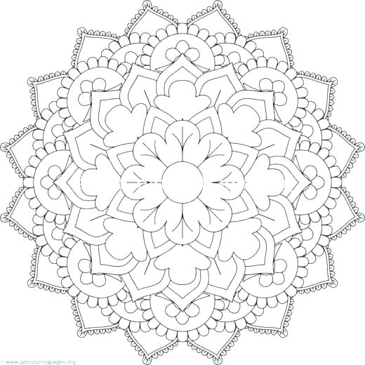 520x520 Flower Mandala Coloring Pages Flower Mandala Coloring Pages
