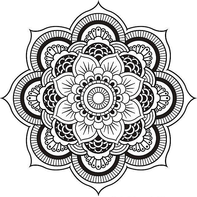 640x642 843 Free Mandala Coloring Pages For Adults Within Simple Mandala