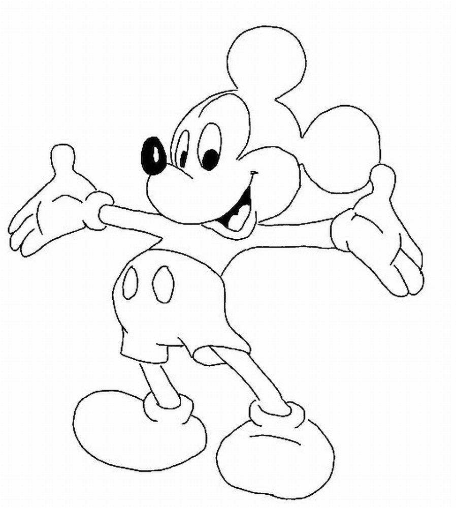 898x1000 Incredible Mickey Mouse Coloring Pages Printable Image Picture