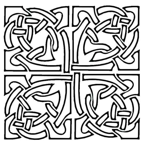 600x584 Printable Mosaic Coloring Pages Mosaic Coloring Pages Free