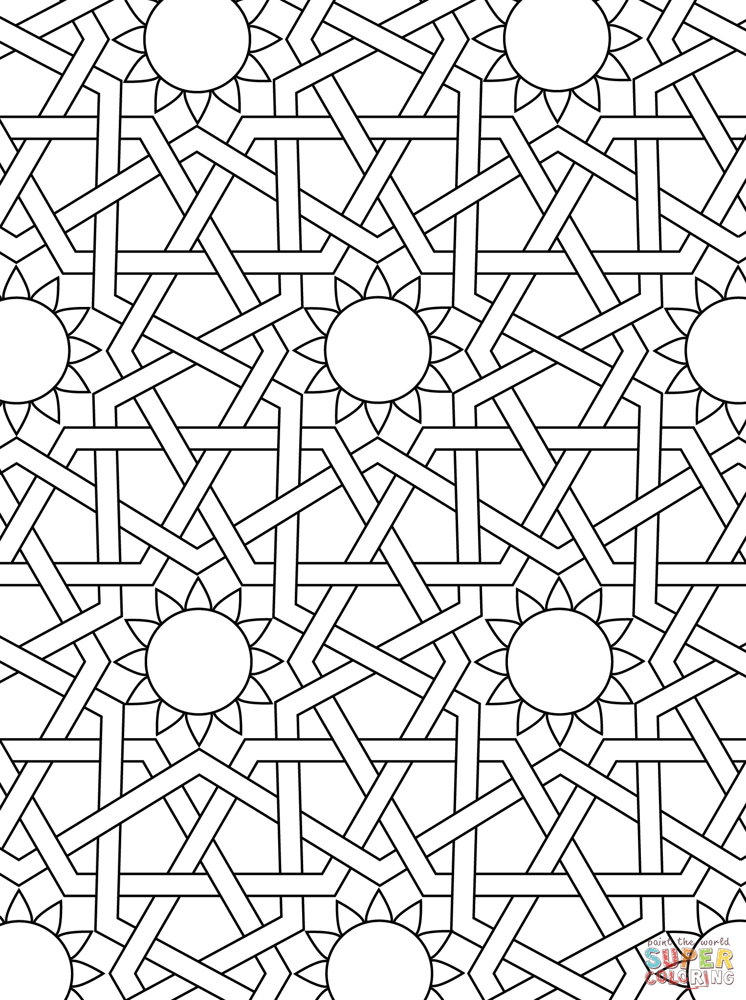 1526x2046 Simple Geometric Pattern Coloring Pages Unique Islamic Ornament