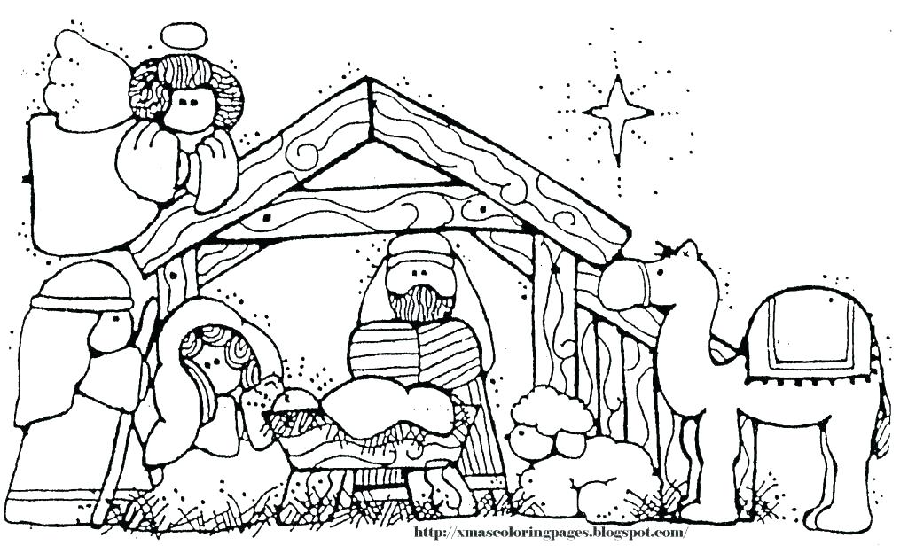 Nativity Scene Coloring Pages Printable Nativity Scene Coloring 1024x624 Nativity Scene Coloring Pages Printable Nativity Scene Coloring