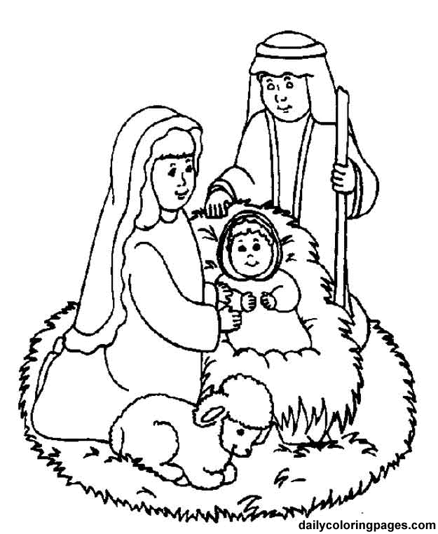 Simple Nativity Coloring Merry Christmas Amp Happy New Year Arts 625x762 Simple Nativity Coloring Merry Christmas Amp Happy New Year Arts