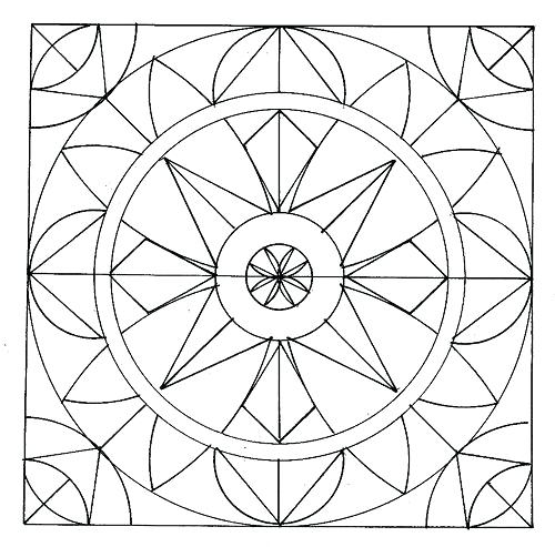 Simple Geometric Pattern Coloring Pages Kids Coloring Free 500x493 Simple Geometric Pattern Coloring Pages Kids Coloring Free