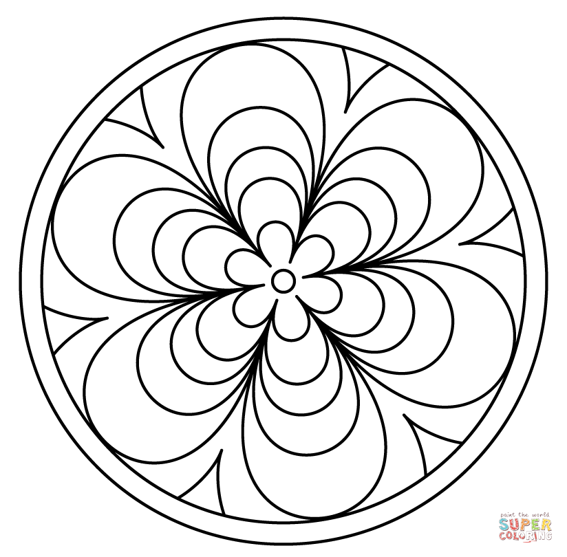 Floral Mandala With Good Patern Coloring Page Images 824x810 Floral Mandala With Good Patern Coloring Page Images