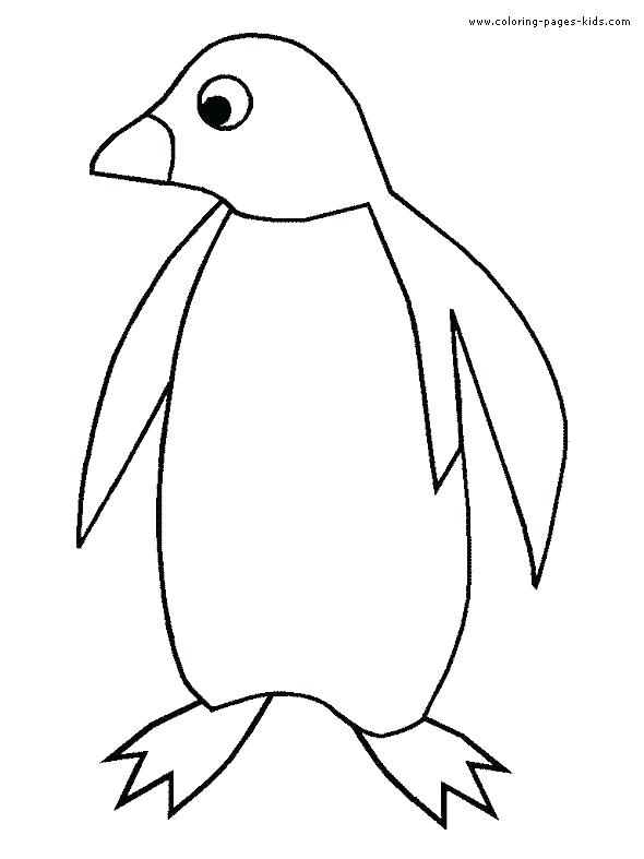 590x787 Coloring Page Penguin Penguin Color Page Easy Coloring Pages