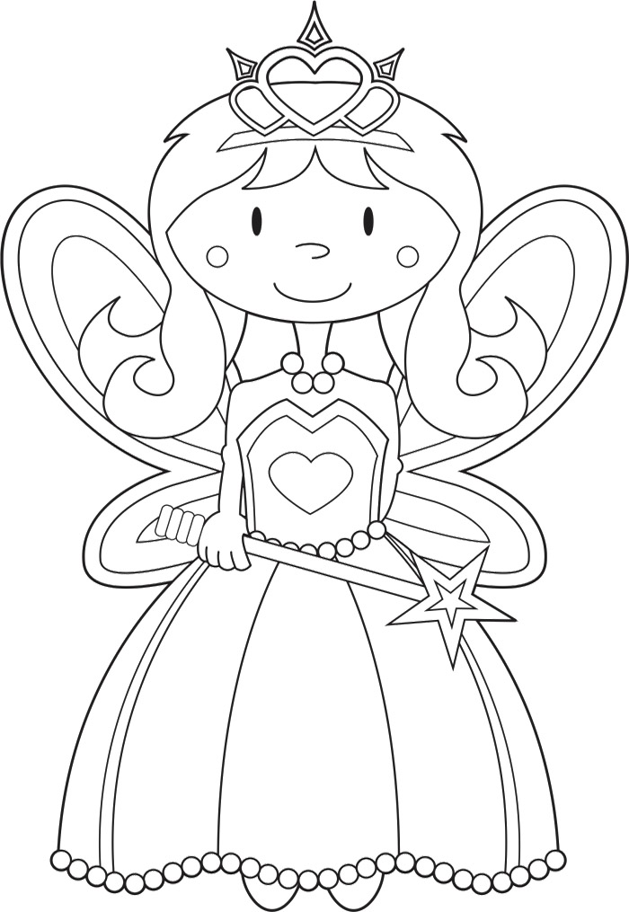 Fairy Princess Coloring Pages Fairy 700x1015 Fairy Princess Coloring Pages Fairy