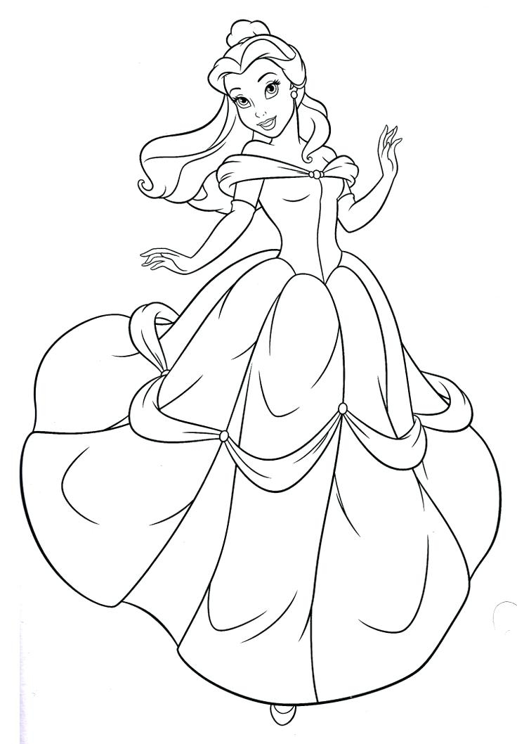 Belle Coloring Pages Simple Princess Coloring Page Princess Belle 736x1058 Belle Coloring Pages Simple Princess Coloring Page Princess Belle