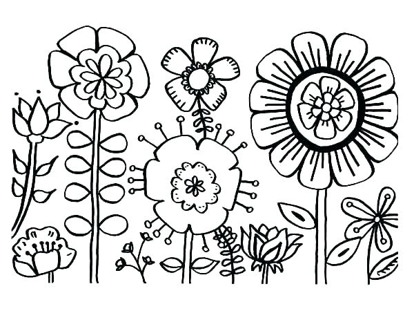 Printable Coloring Pages Of Flowers Professional 600x463 Printable Coloring Pages Of Flowers Professional