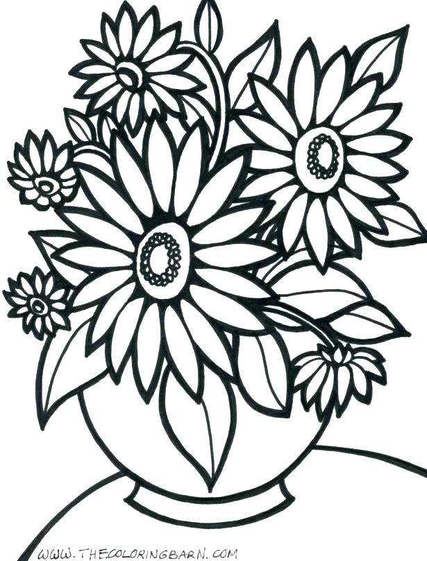 Coloring Pages For Kids Flowers With Printable Flowers To Color 615x807 Coloring Pages For Kids Flowers With Printable Flowers To Color