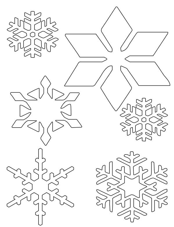 Simple Snowflake Coloring Pages