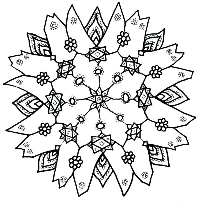 700x728 Snow Flake Coloring Pages Printable Snowflake Coloring Pages