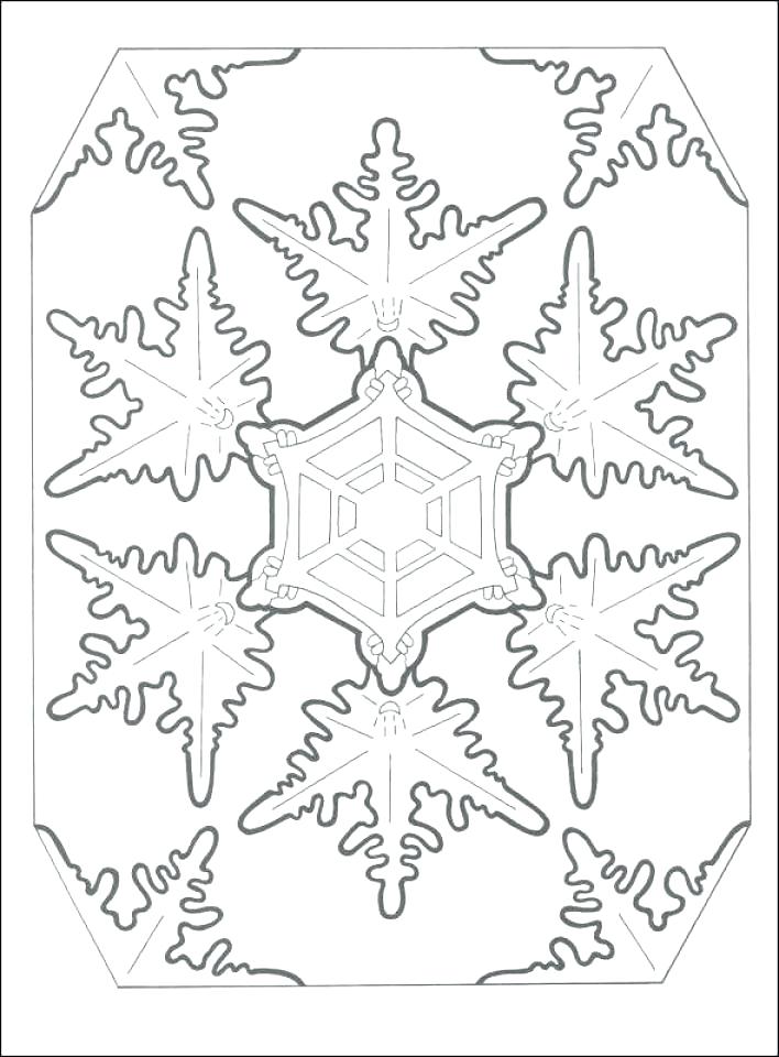 708x960 Printable Snowflake Coloring Pages