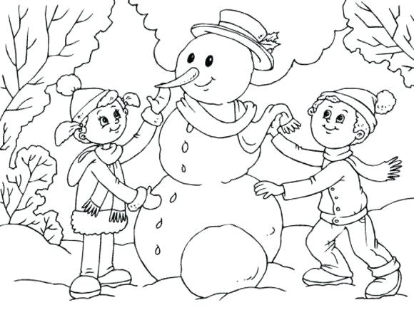 580x435 Snow Man Coloring Page Snowman Coloring Pages Crayola