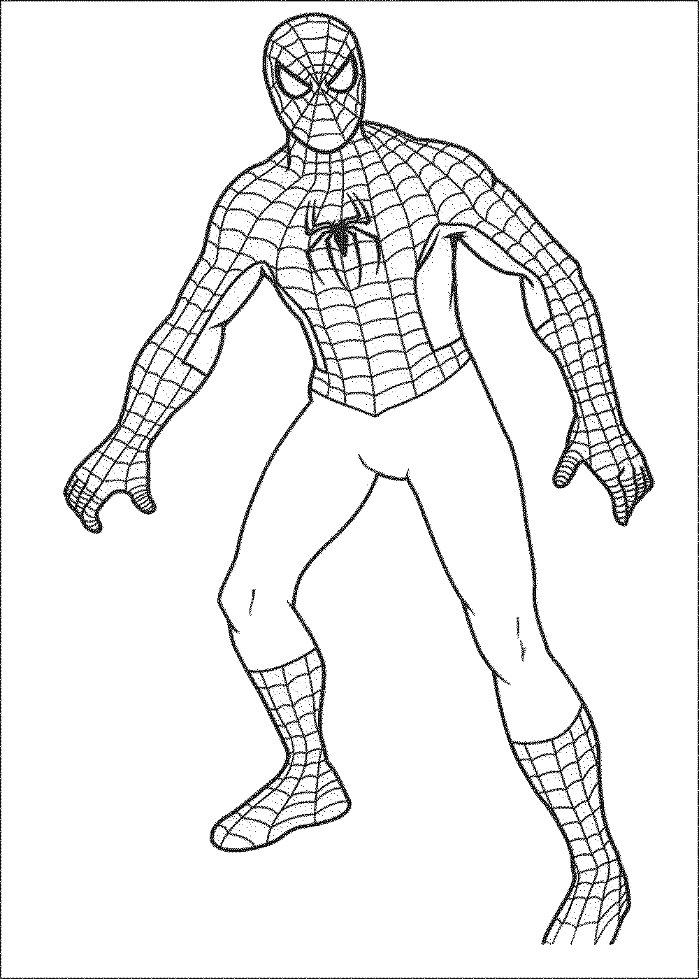 1000x1400 Simple Spiderman Coloring Pages Digital Stamps