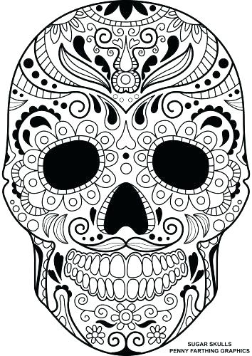 354x500 Sugar Skull Coloring