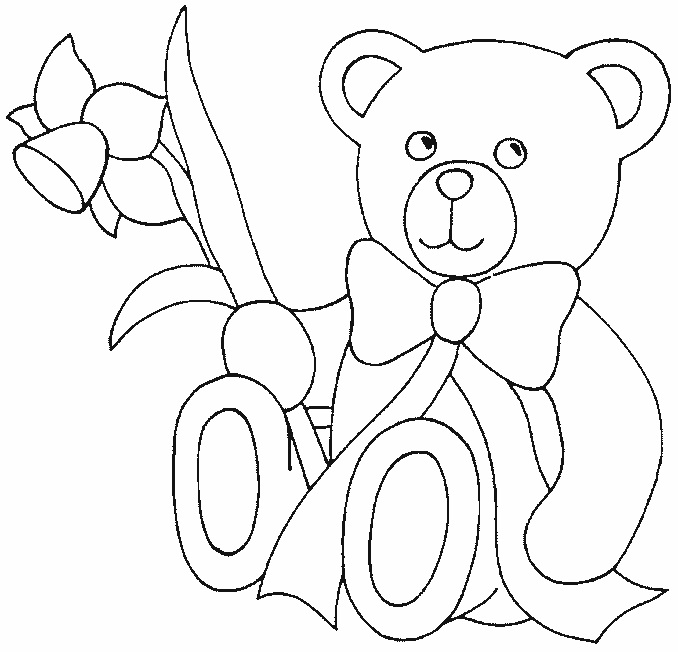 Simple Teddy Bear Coloring Pages 678x652 Simple Teddy Bear Coloring Pages