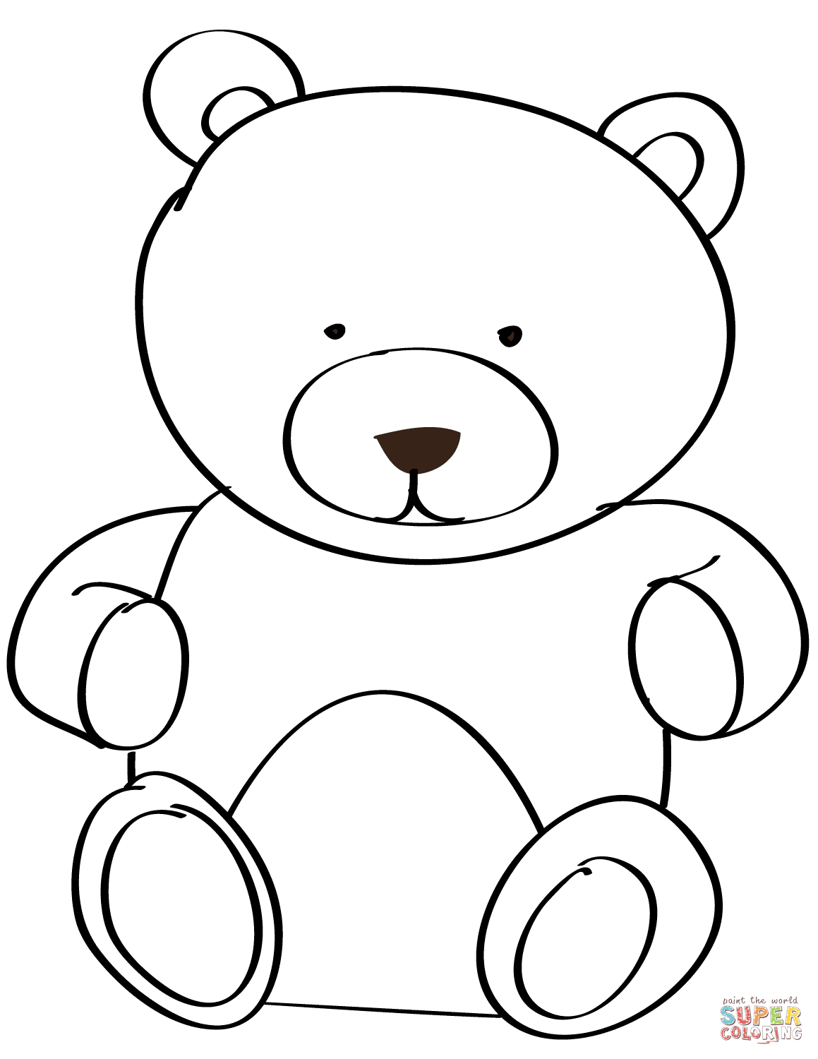 Simple Teddy Bear Coloring Pictures Pages Free 1159x1500 Simple Teddy Bear Coloring Pictures Pages Free