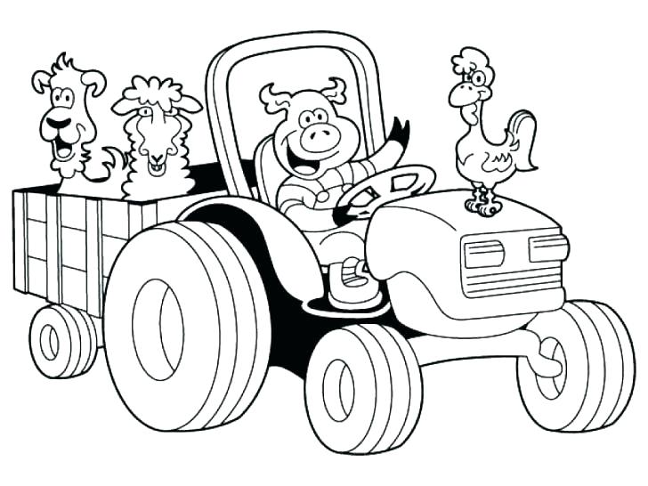 Printable Simple Tractor Coloring Pages Kids Coloring Pages 728x546 Printable Simple Tractor Coloring Pages Kids Coloring Pages