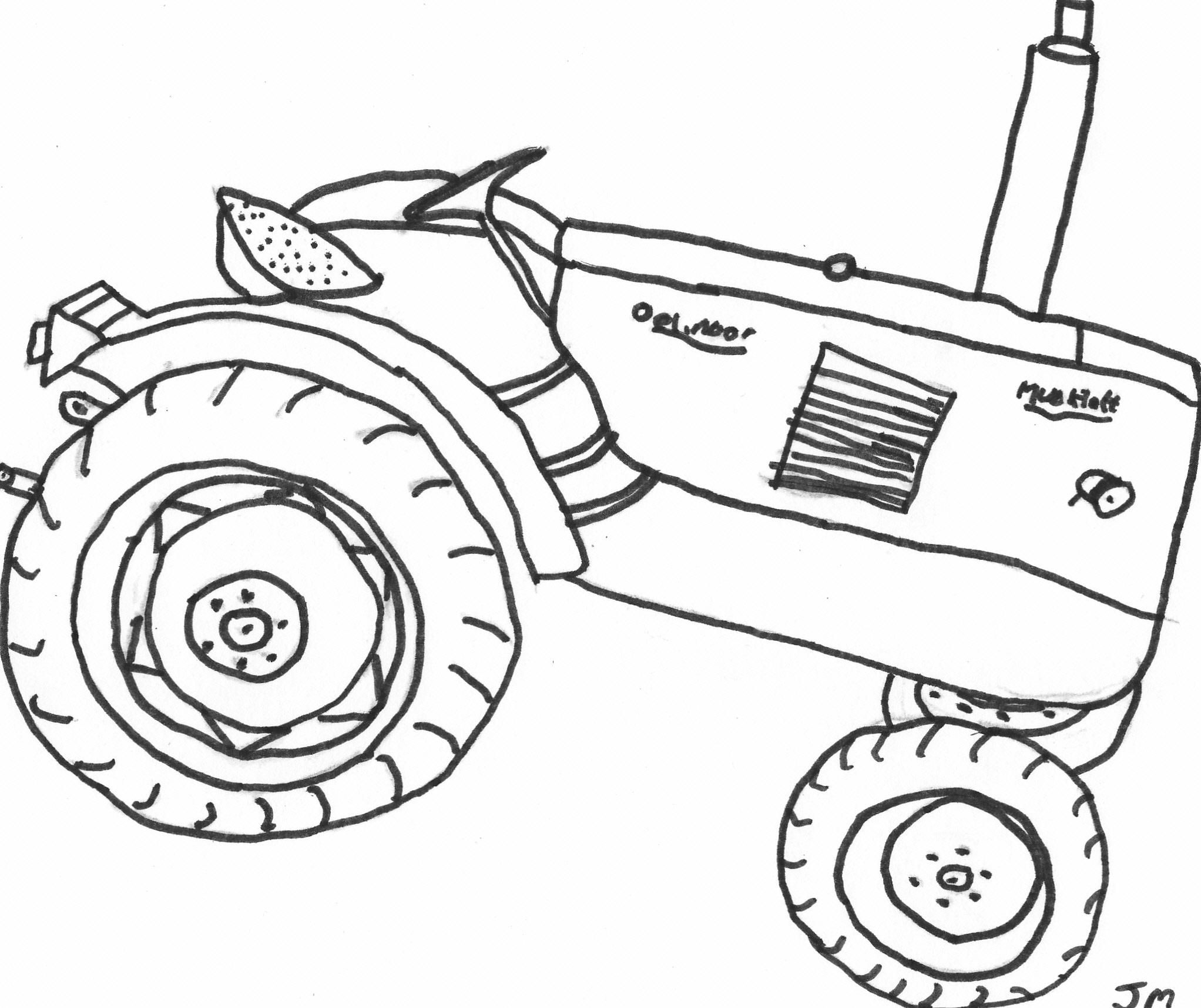 Simple Tractor Coloring Pages Simple Colorings 2044x1716 Simple Tractor Coloring Pages Simple Colorings