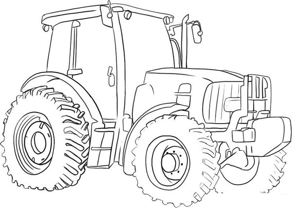 Adventurous Tractor Coloring Simple Tractor Coloring Book 600x429 Adventurous Tractor Coloring Simple Tractor Coloring Book