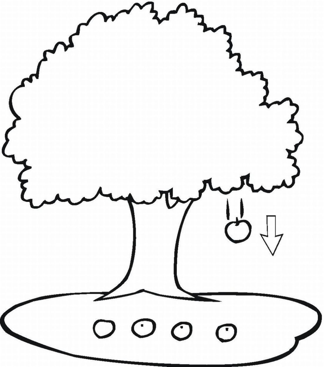 Simple Tree Coloring Page