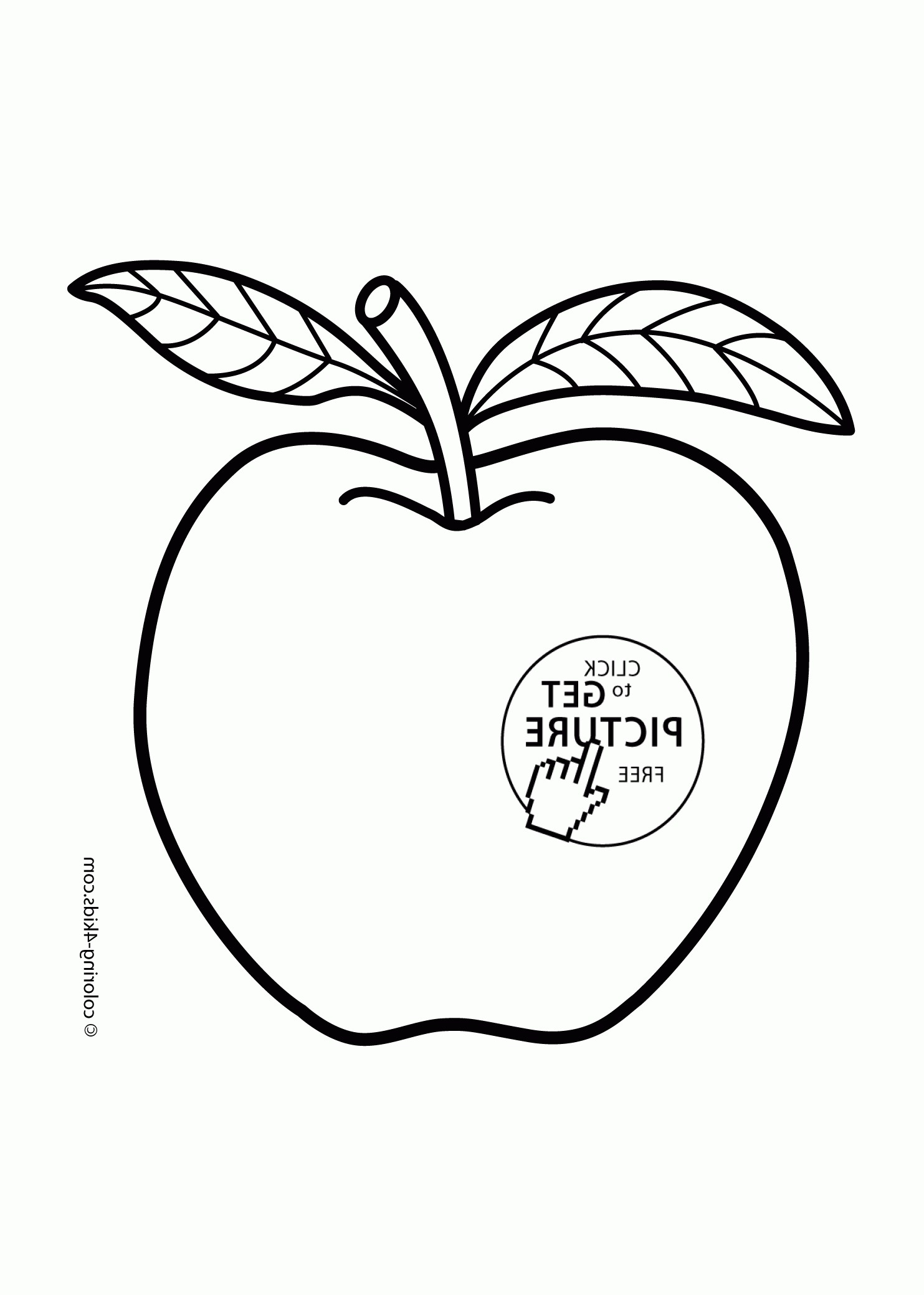 1483x2079 Apple Character Fruits Coloring Pages Simple For Kids Best