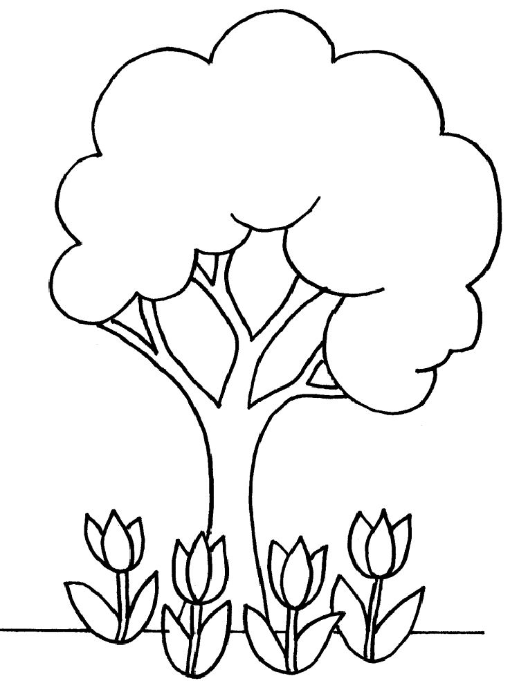 750x1000 Tree Coloring Pages Coloring Printables Quilling