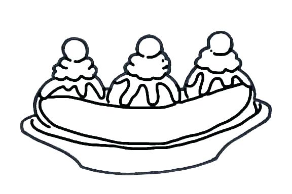576x384 Banana Split Coloring Page Banana Coloring Pages Banana Tree