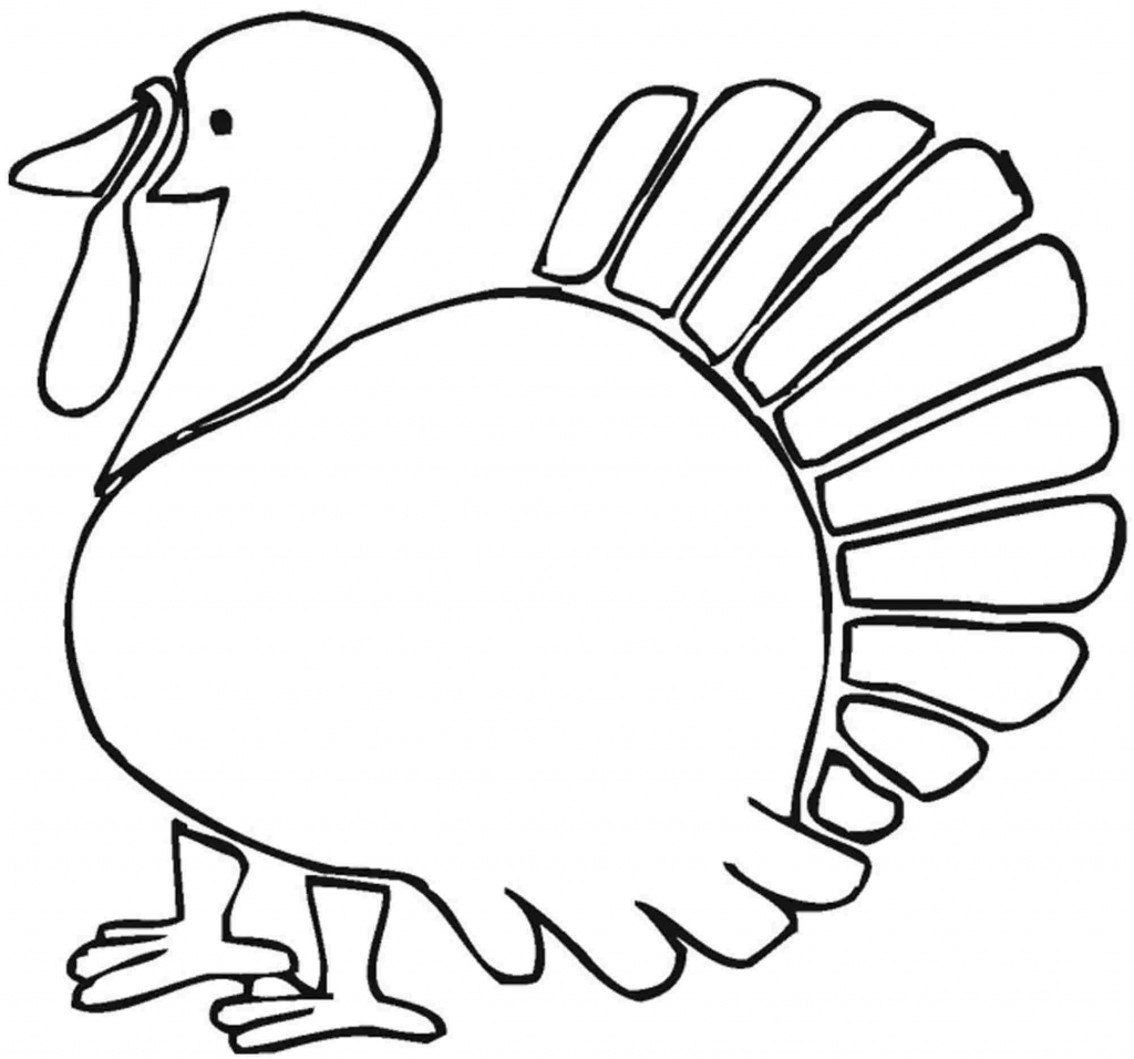 Simple Turkey Drawing Thanksgiving Turkey Coloring Pages 1024x956 Simple Turkey Drawing Thanksgiving Turkey Coloring Pages