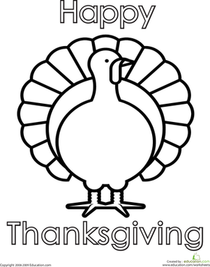 Color The Thanksgiving Turkey Worksheet 301x383 Color The Thanksgiving Turkey Worksheet