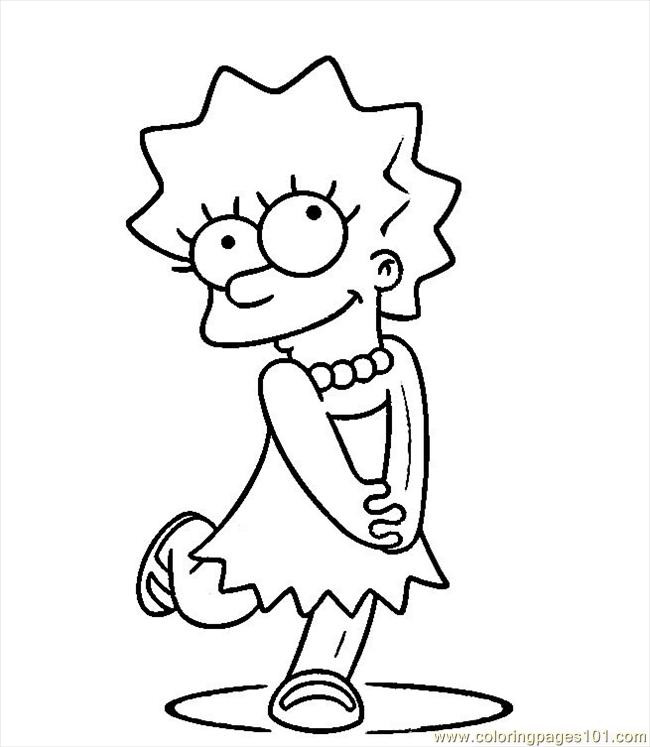 Simpsons Coloring Pages 650x747 Simpsons Coloring Pages