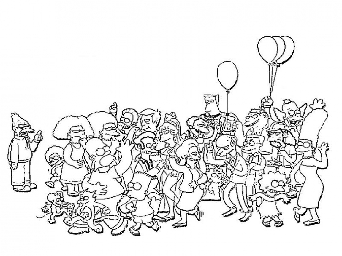 Simpsons Characters Coloring Pages at GetColorings.com | Free printable ...