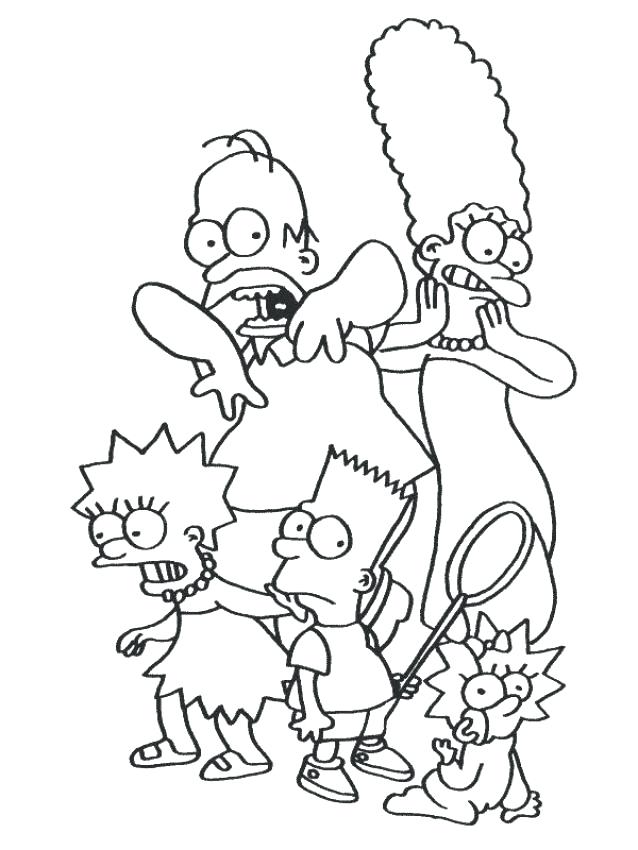 Simpsons Characters Coloring Pages at GetColorings.com | Free printable ...