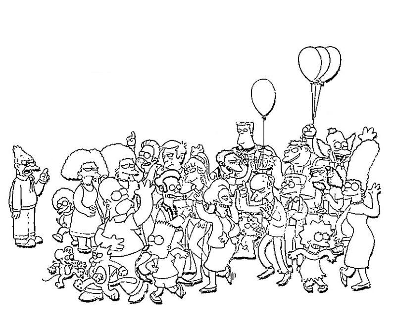 Printable Simpsons Characters Coloring Pages Picture Coloring 800x667 Printable Simpsons Characters Coloring Pages Picture Coloring