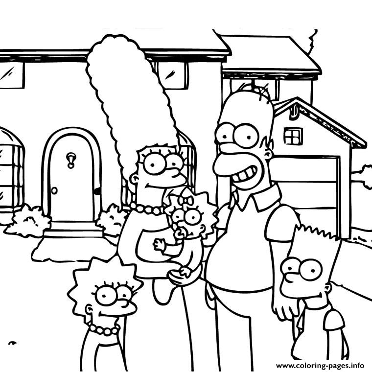 760x760 Simpson En Famille Coloring Pages Printable