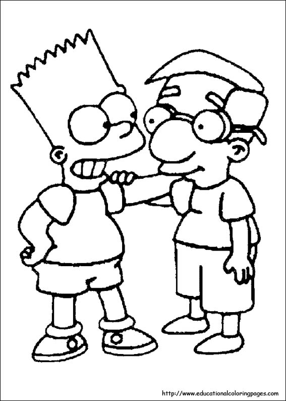 567x794 The Simpsons Coloring Pages Free For Kids