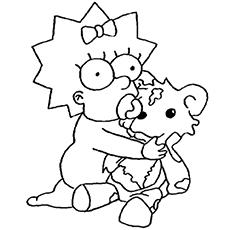 230x230 Top 10 Free Printable Simpsons Coloring Pages Online