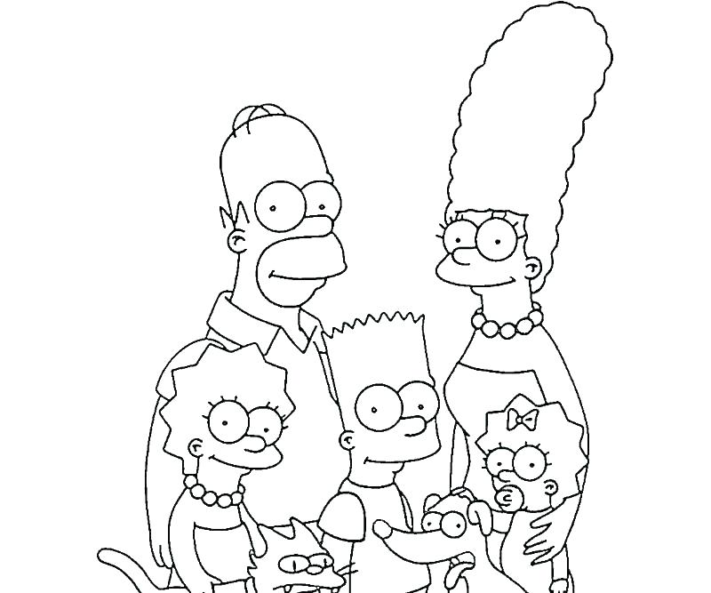 800x667 Coloring Pages Simpsons Coloring Pages Of The Coloring Pages