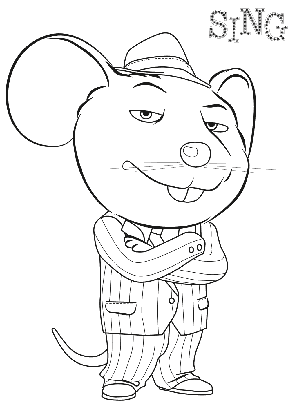 1024x1400 Sing Movie Coloring Page Gama Doodles Sing Movie