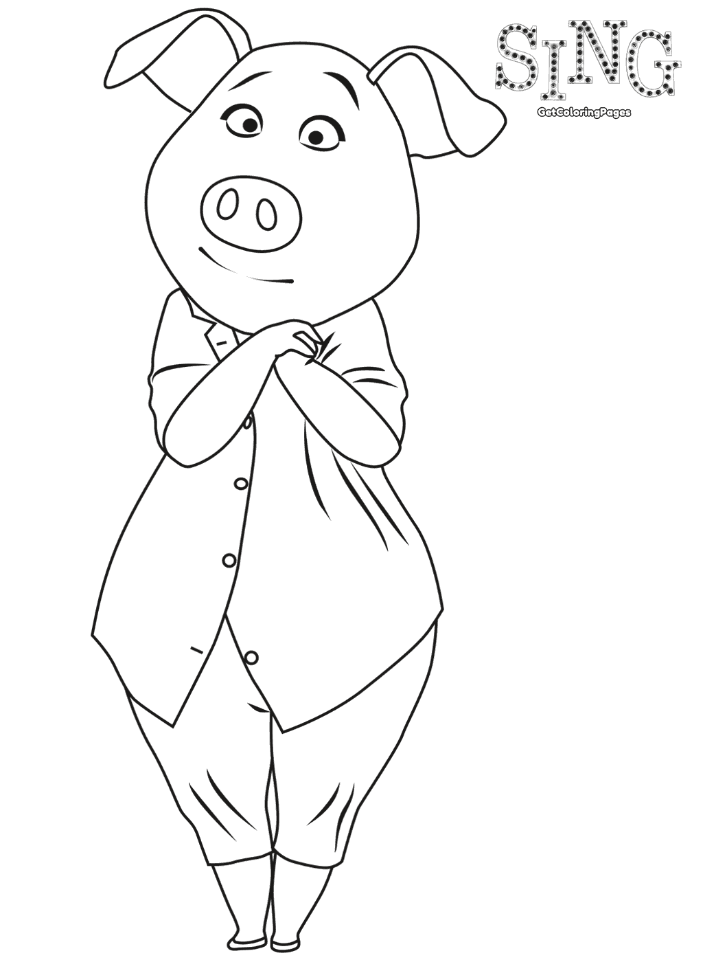 1024x1400 Top 30 Sing Movie Coloring Pages