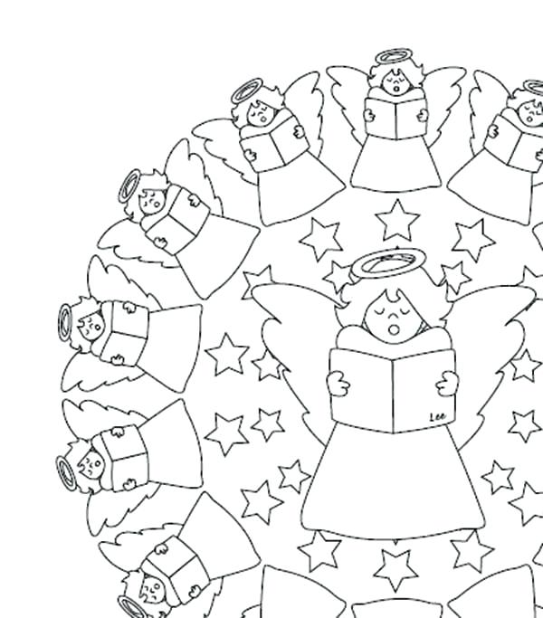 Angel Coloring Pages Mandala Singing Angels Coloring Pages Best 600x683 Angel Coloring Pages Mandala Singing Angels Coloring Pages Best