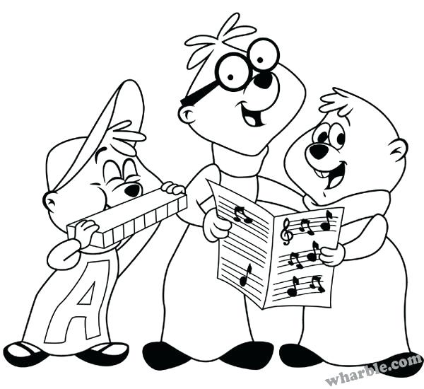 Singing Coloring Pages Singing Coloring Pages And The Chipmunks 600x550 Singing Coloring Pages Singing Coloring Pages And The Chipmunks