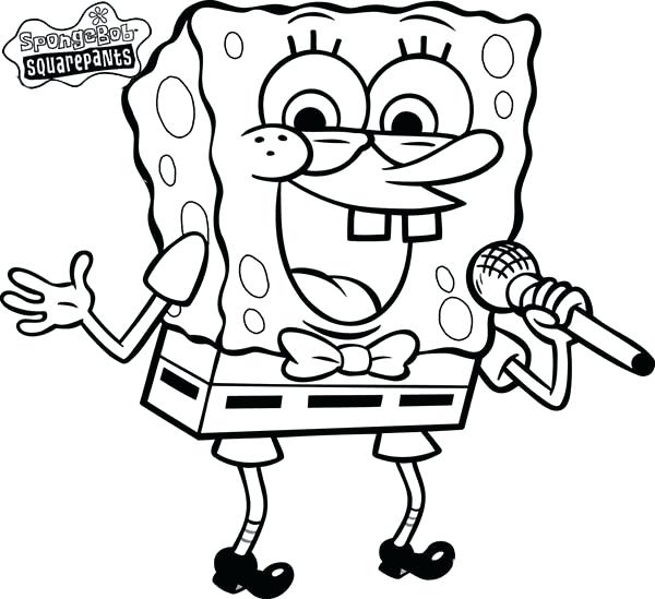Spongebob Pictures To Colour Online Coloring Pages Singing 600x549 Spongebob Pictures To Colour Online Coloring Pages Singing