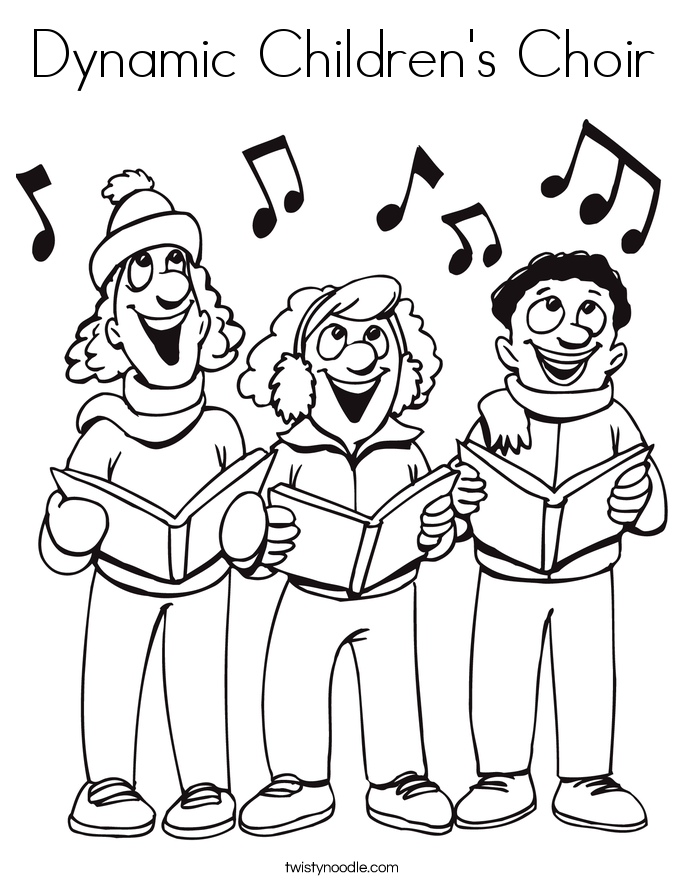 Dynamic Children's Choir Coloring Page 685x886 Dynamic Children's Choir Coloring Page